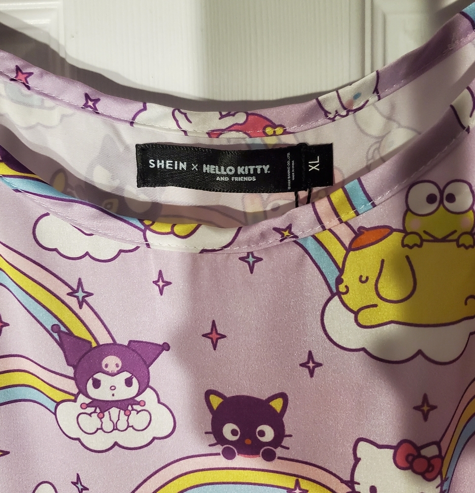 Shein x Hello Kitty Pastel Graphic Dress